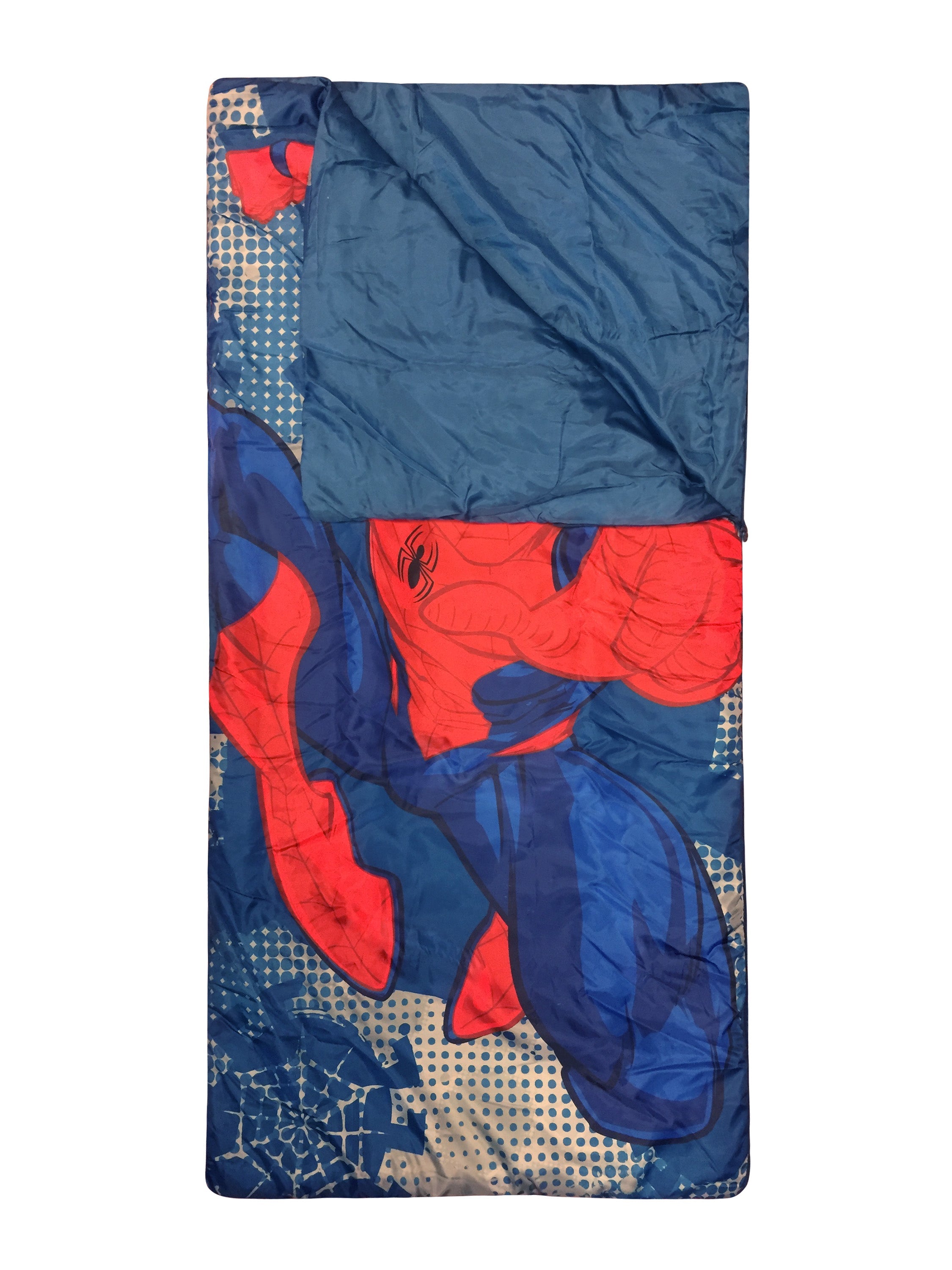 Spider-Man Spidey Dots 27" x 54" Slumber Sack Set, 100% Microfiber, Blue, Marvel
