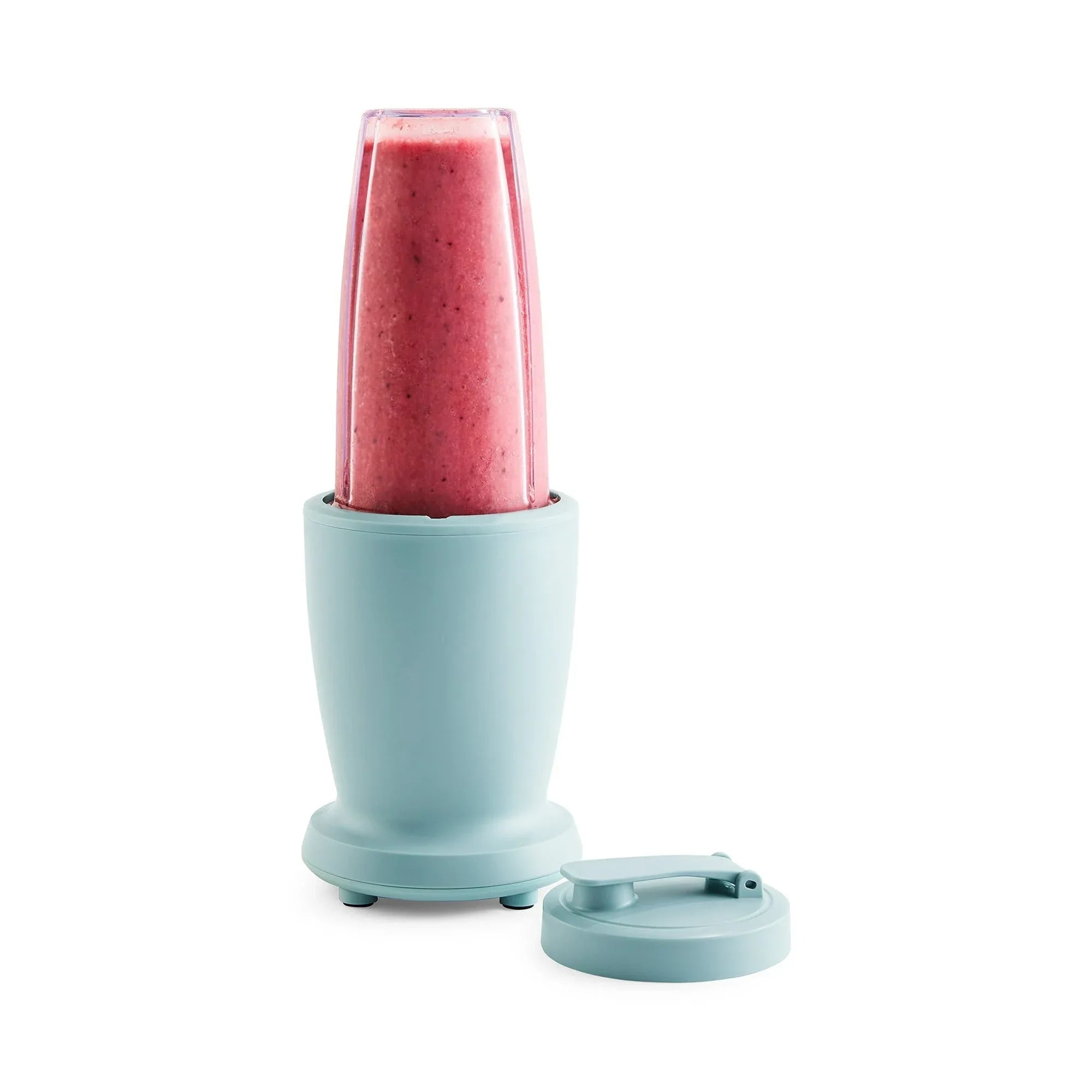 Mainstays 10-Piece Blender Set, Blue Cameo, 300W, with 3 Jars (10oz, 16oz, 18oz), 2 Drinking Lids, Stainless Steel Blade - USA MEGA SHOP