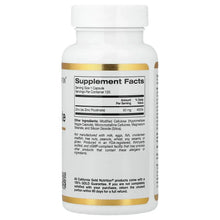 California Gold Nutrition Zinc Picolinate supplement bottle, Supplement Facts panel