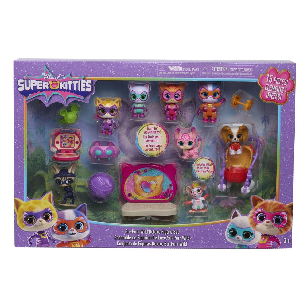 Disney Jr. SuperKitties Su-Purr Wild Deluxe Figure Set, 15-Pieces, Kids Ages 3 and Up - USA MEGA SHOP