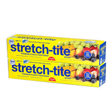 Stretch-Tite plastic food wrap box, yellow front with grape and berry illustrations