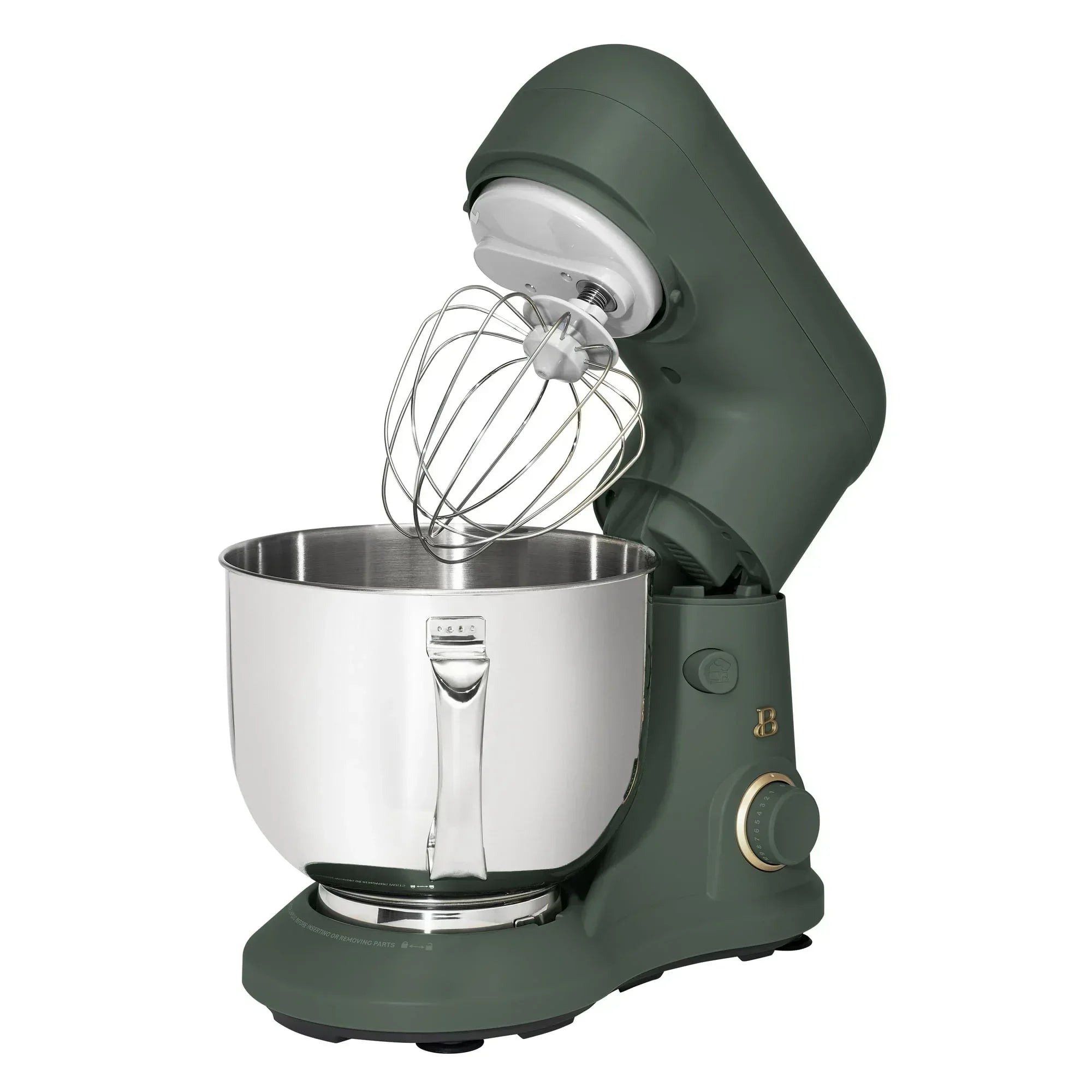 Beautiful 5.3 Qt Stand Mixer, Black Sesame with Flat Beater, Dough Hook, Balloon Whisk