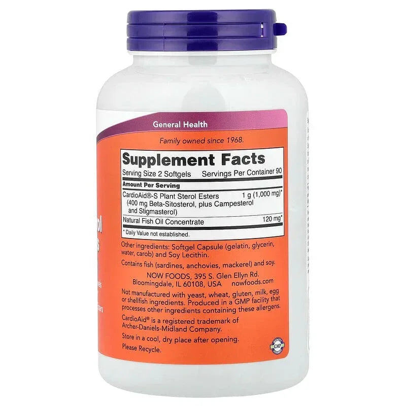 NOW Foods, Beta-Sitosterol Plant Sterols, Softgels