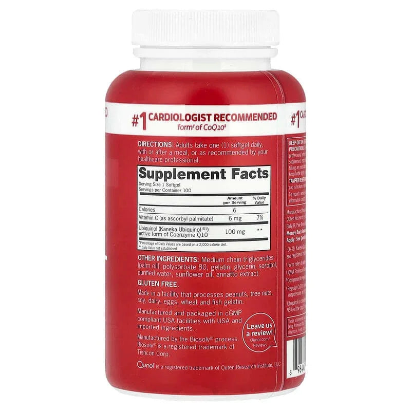 Qunol, Mega CoQ10 Ubiquinol, 100 mg, Softgels