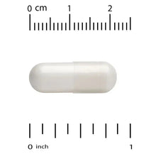 Magnesium glycinate veggie capsule with 0–1 inch size scale
