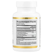 California Gold Nutrition MEM Boost supplement facts label on back of bottle