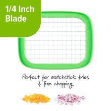 1/4 inch blade insert in green cutter housing with grid cutting guide