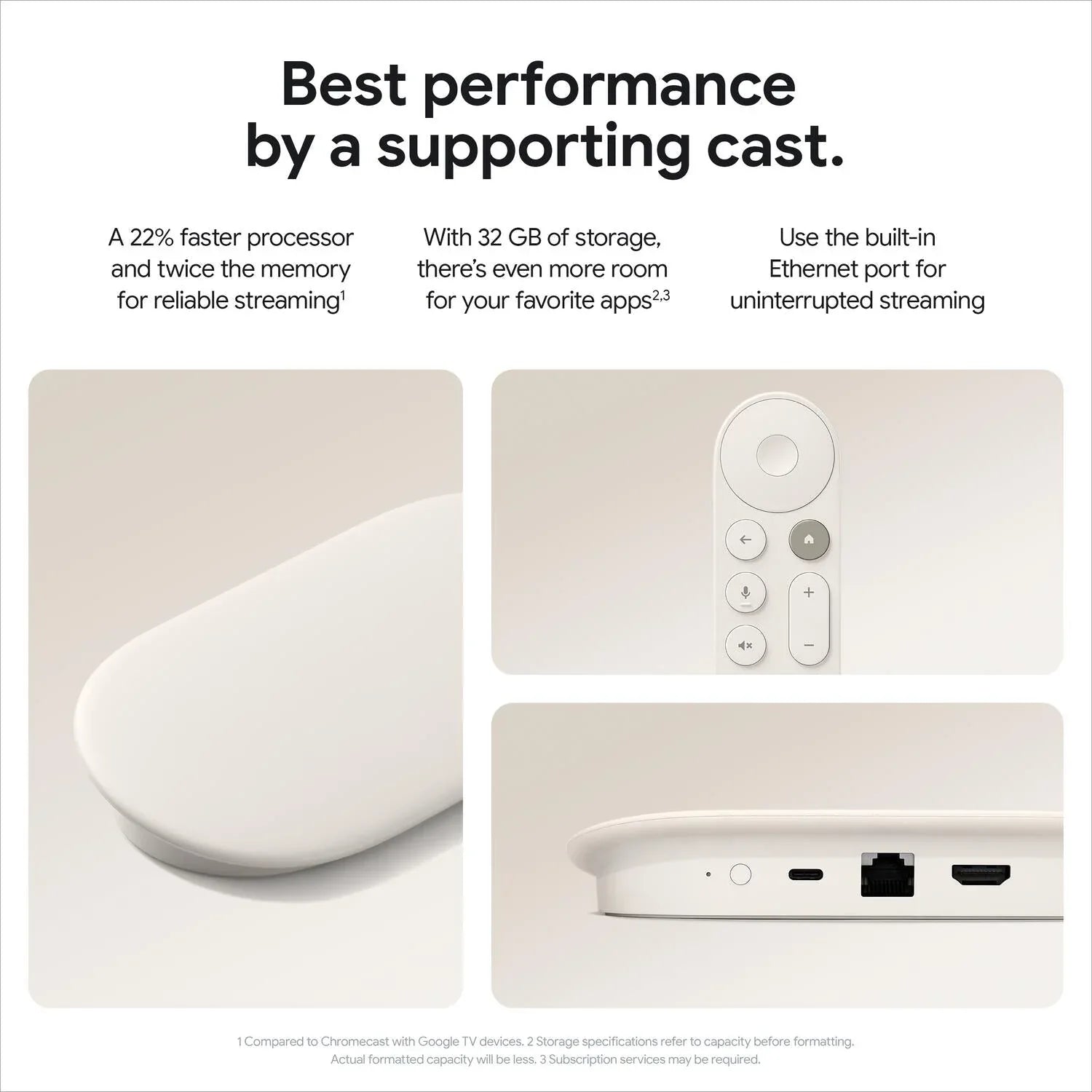 Google TV Streamer 4K - Fast Streaming Entertainment on Your TV with Voice Search Remote - Watch Movies, Shows, Live TV, and Netflix in 4K HDR - Smart Home Control - 32 GB of Storage - Haze - USA MEGA SHOP