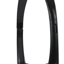 Black padded headband with ribbed adjustment section