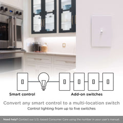 Enbrighten Add-On Toggle Switch, 46200, White