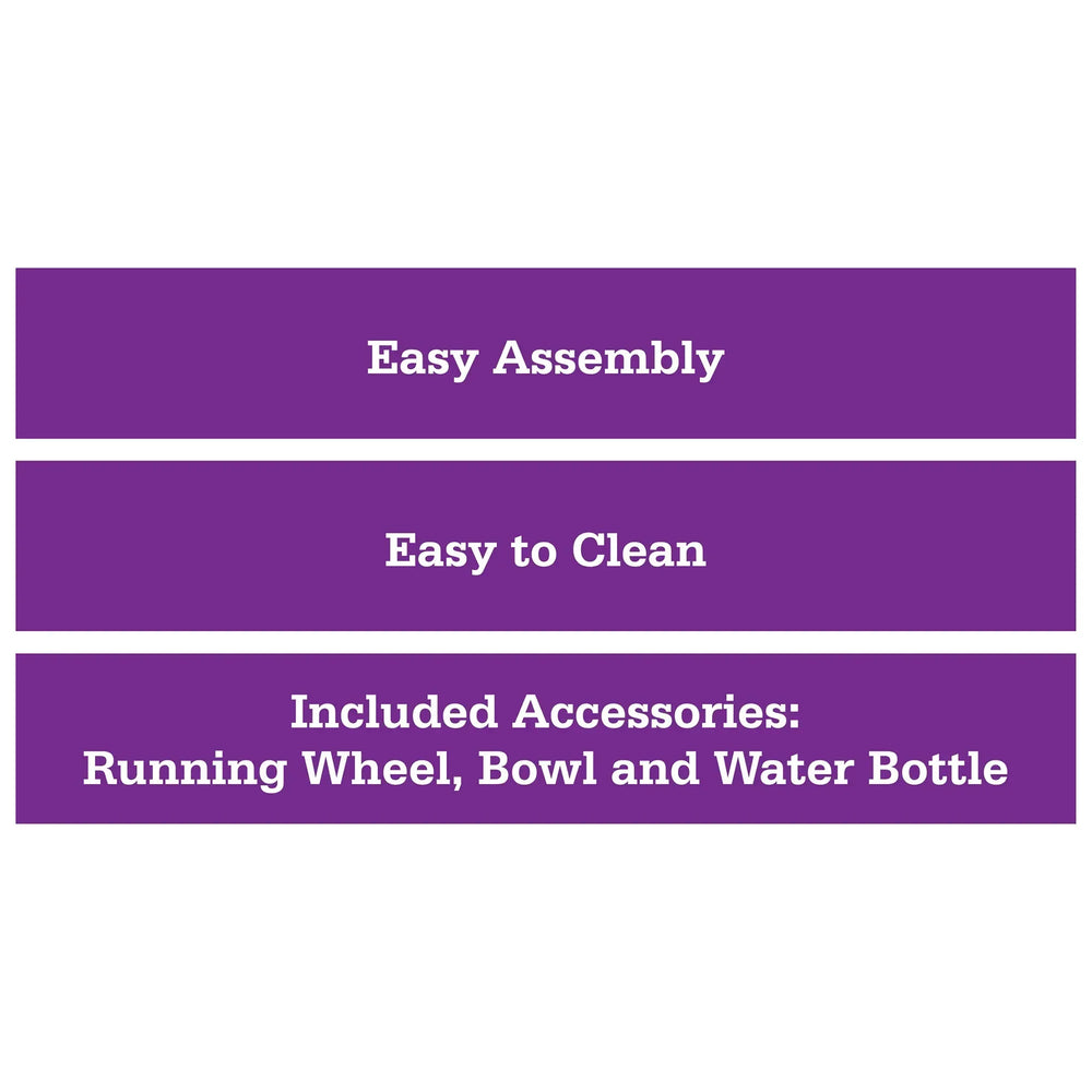 Vibrant Life Split-Level Hamster Habitat with Running Wheel & Feeding Accessories - USA MEGA SHOP