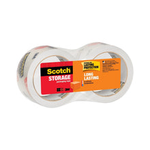 Clear storage packaging tape rolls with Scotch label, transparent adhesive tape