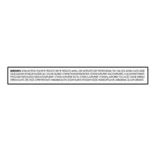 Wet cat food can back panel with ingredient list text
