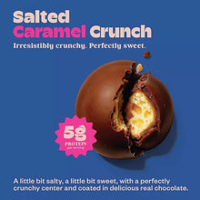 Salted caramel crunch chocolate bites with Tandy Protein Noms pouch, 5g protein