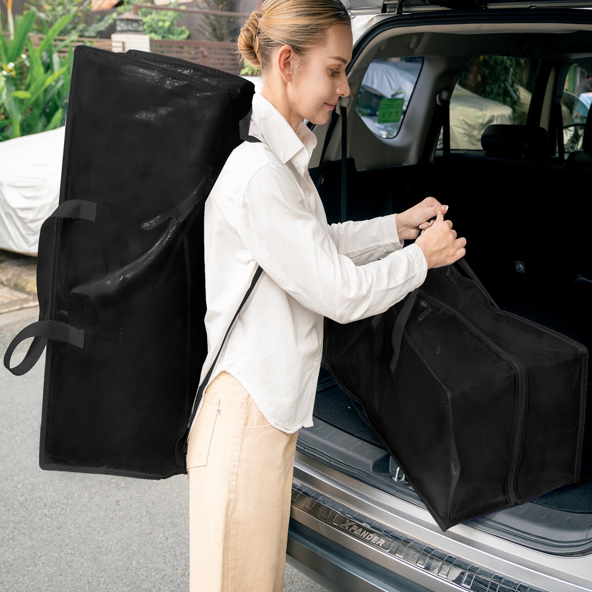 Mainstays Heavy Duty Storage and Moving Bag, Clear, 20 Gallon, 2 Pack