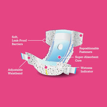 Disposable dog diaper with leak-proof barriers, adjustable waistband, repositionable fasteners