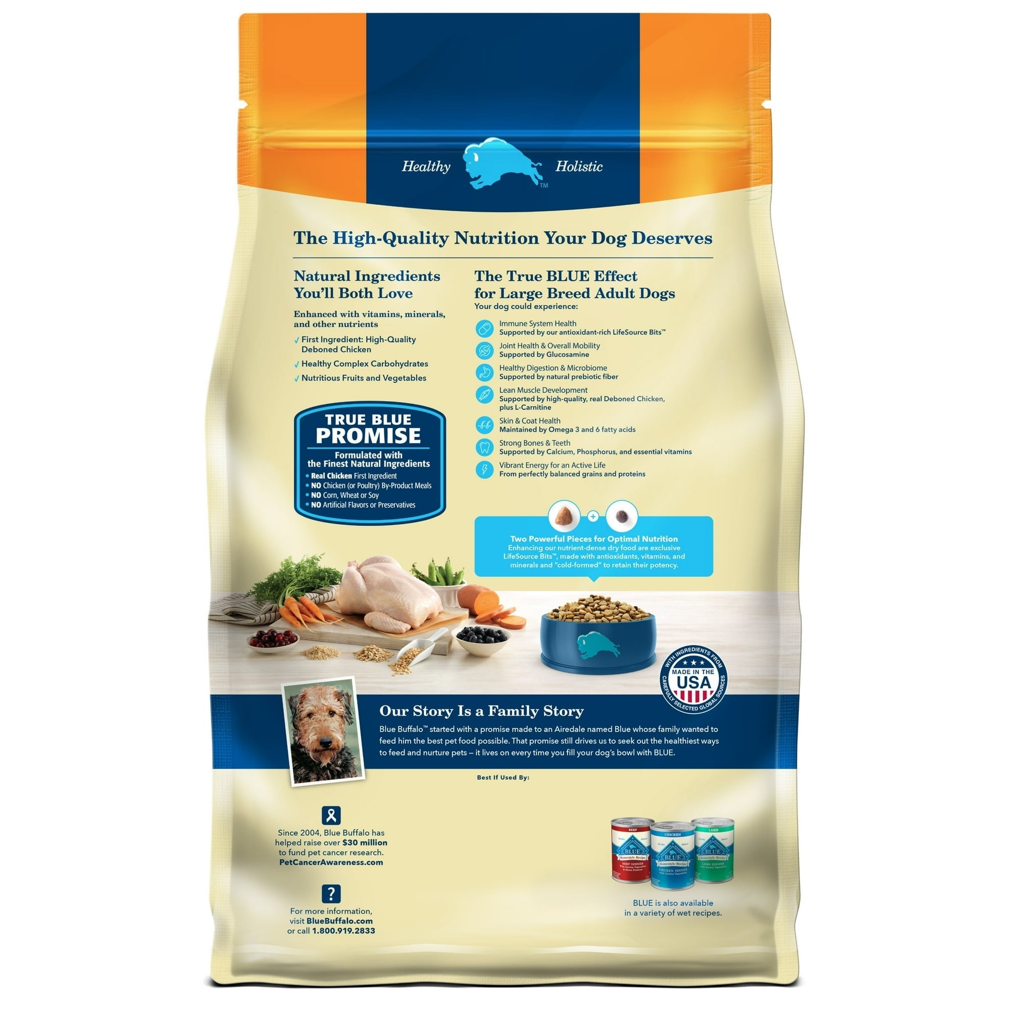Blue Buffalo Life Protection Formula Large Breed Dry Dog Food, Chicken & Rice