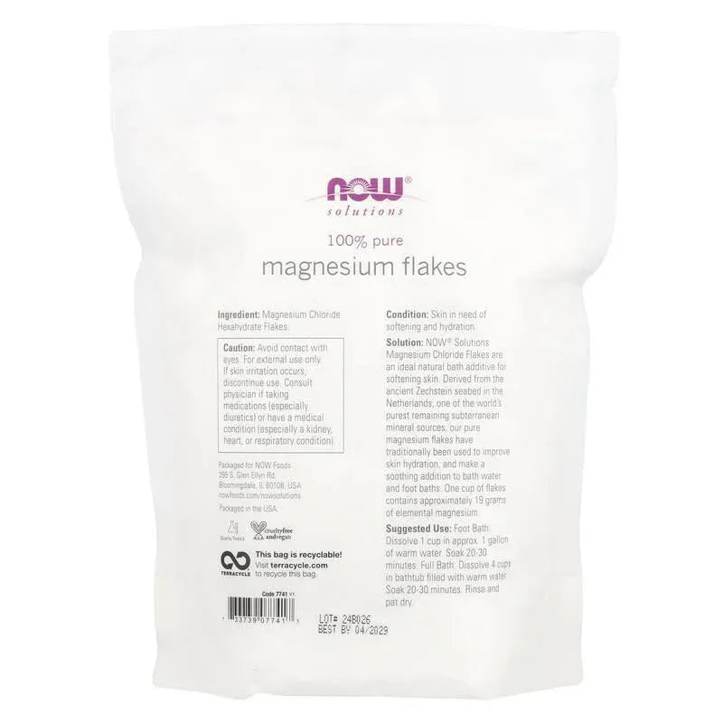 NOW Foods, Solutions, Magnesium Flakes