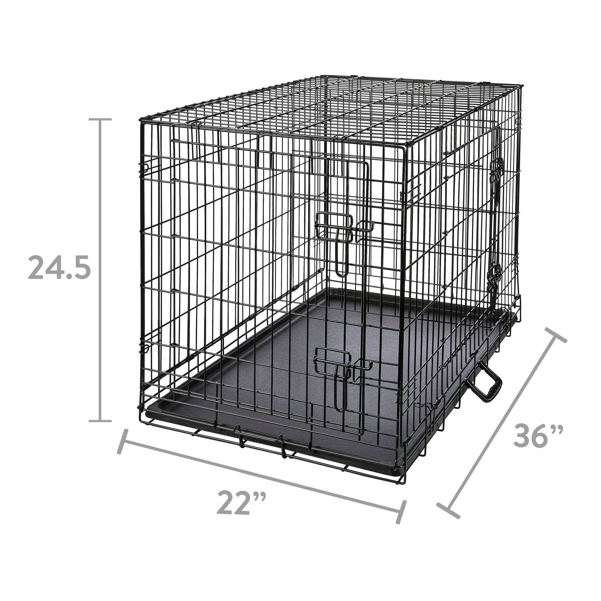 Vibrant Life Foldable 22" Wire Crate for Dogs with Divider and Leak-Proof Tray