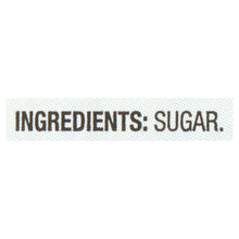 Ingredients label reading “INGREDIENTS: SUGAR.”