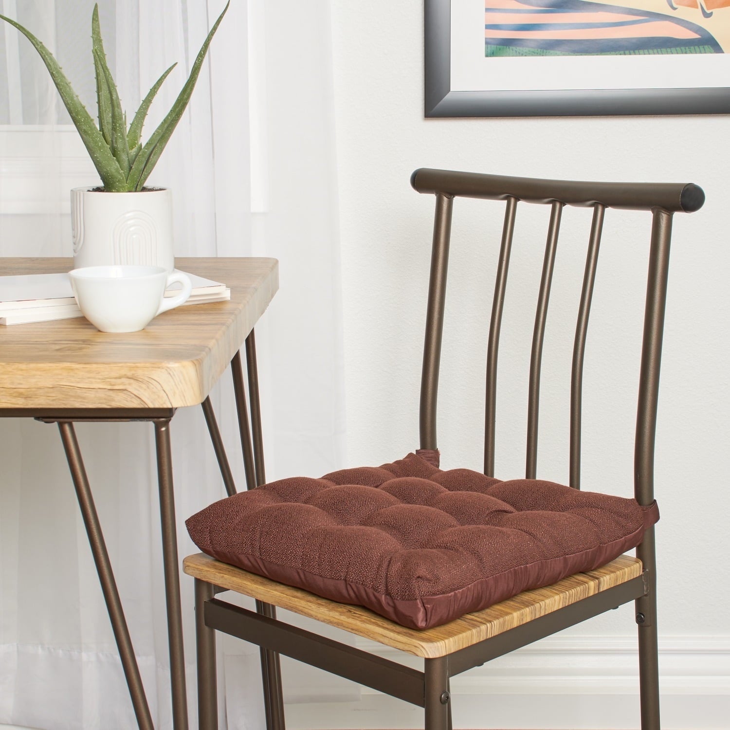 Mainstays Textured Chair Seat Pad (Chair Cushion), 1-Piece, 15.5" x 16"