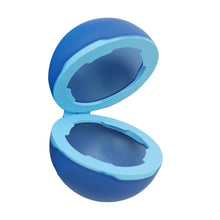 Reusable water balloon, open blue ball shell with dark blue interior