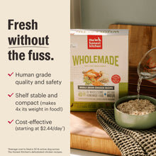 Wholemade chicken recipe dog food box with fresh without fuss and serving tips