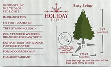 3 ft artificial pine Christmas tree with multicolor LED lights and included stand