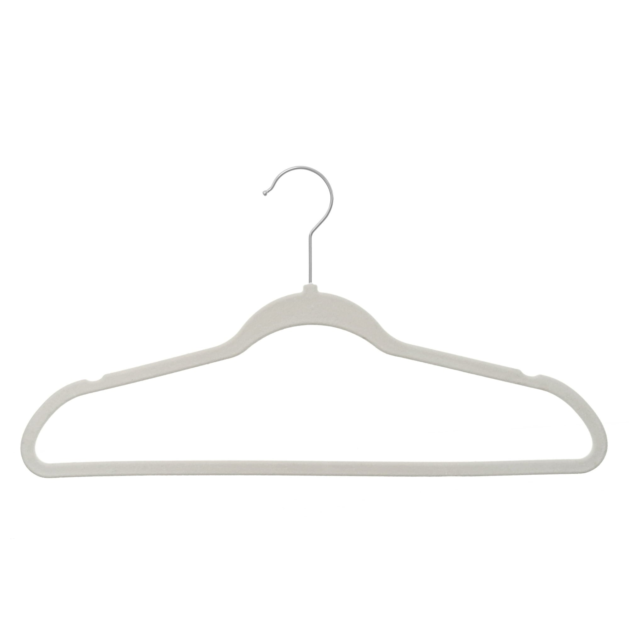 Better Homes & Gardens Velvet Adult Clothing Hangers, Beige, Non-Slip, Space Saving, 30 Count