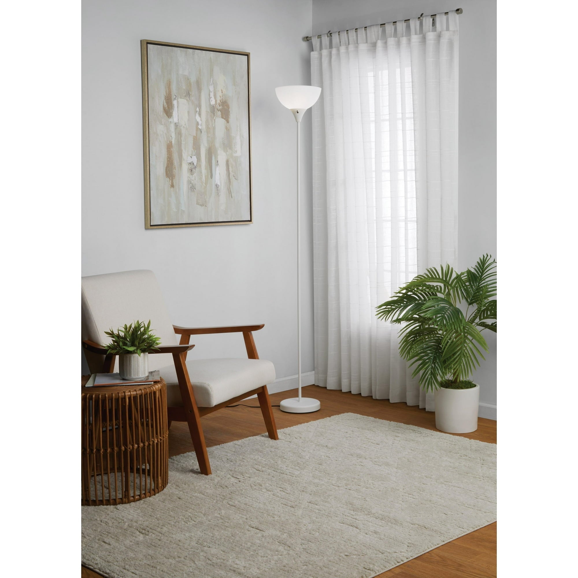 Mainstays 71-Inch Black Floor Lamp with Modern Design and 3-Way Switch