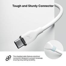 White Lightning connector cable with reinforced strain relief and aluminum connector tips