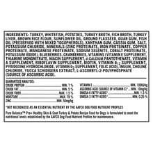 Pure Balance Pro+ wet dog food can label with ingredients and guaranteed analysis