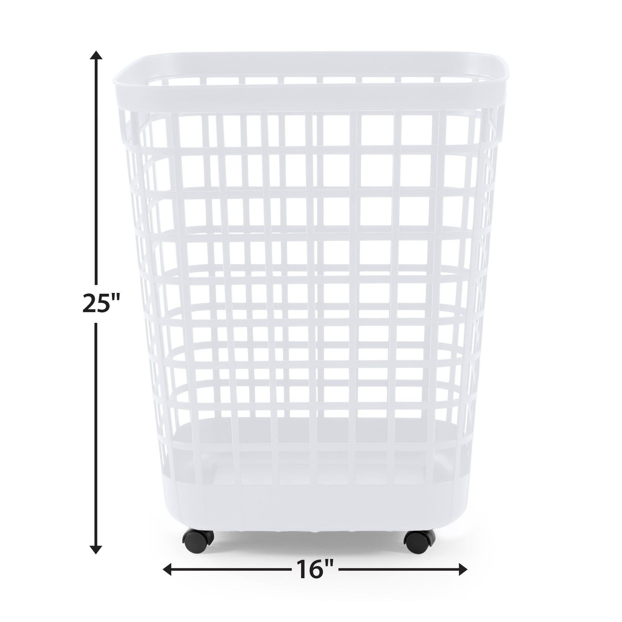 Mainstays 2.6 Bushel Rolling Laundry Hamper, Adult