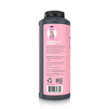 Anti Monkey Butt body powder bottle with back label and black screw cap