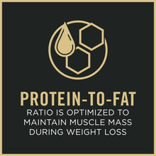 Dry dog food panel: protein-to-fat ratio optimized for muscle mass
