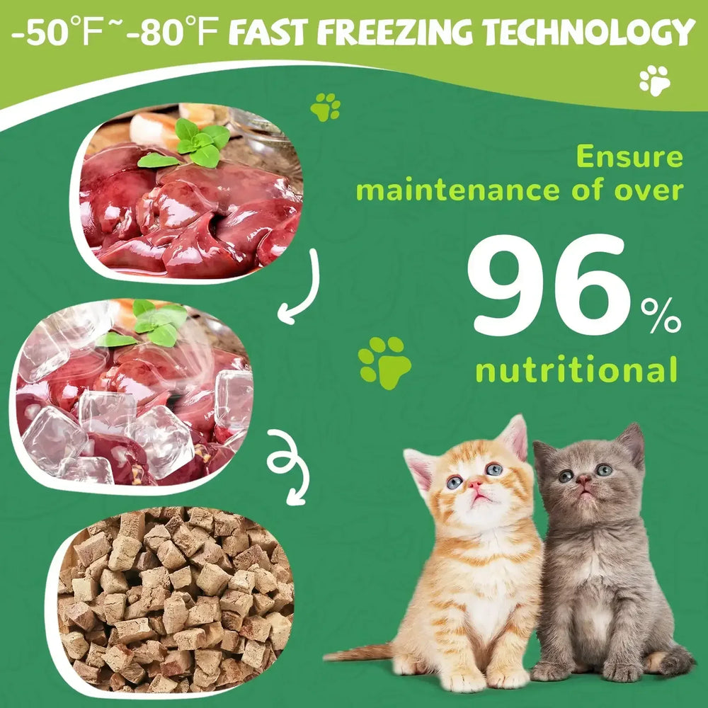 PAWUP Chicken Liver Freeze Dried Dog and Cat Treats, Single Ingredient, Grain Free, No Additives, High Protein Dog Toppers for Training, 4.6oz - USA MEGA SHOP