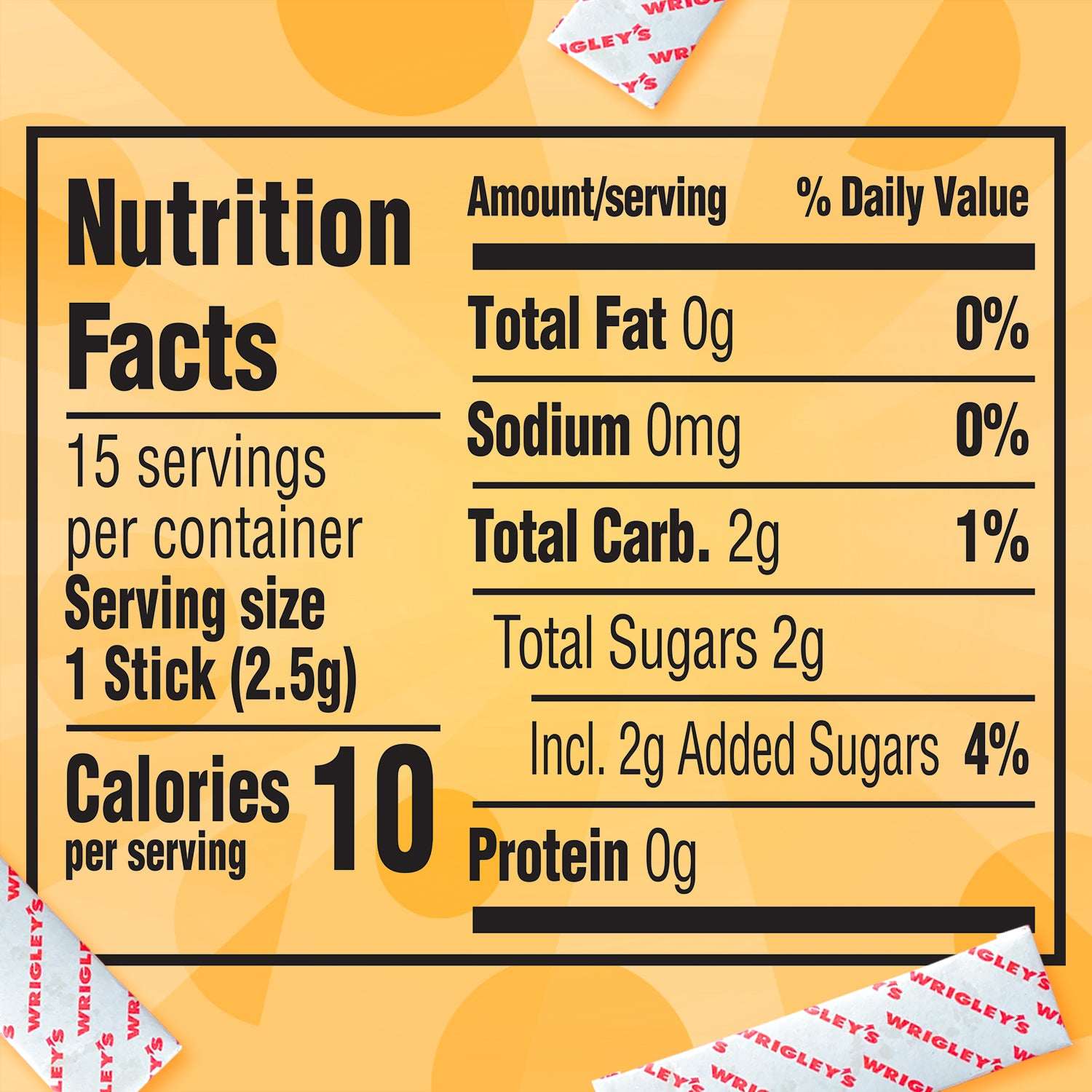 Juicy Fruit Original Bubble Gum, Single Pack - 15 Pieces