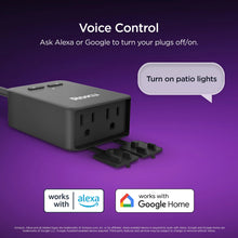Voice control outdoor smart plug compatible with Alexa and Google Home