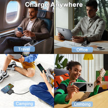 Magnetic wireless portable charger power bank used for on-the-go charging with phone