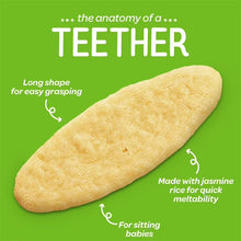 Long, pale golden teething wafer with a textured surface.