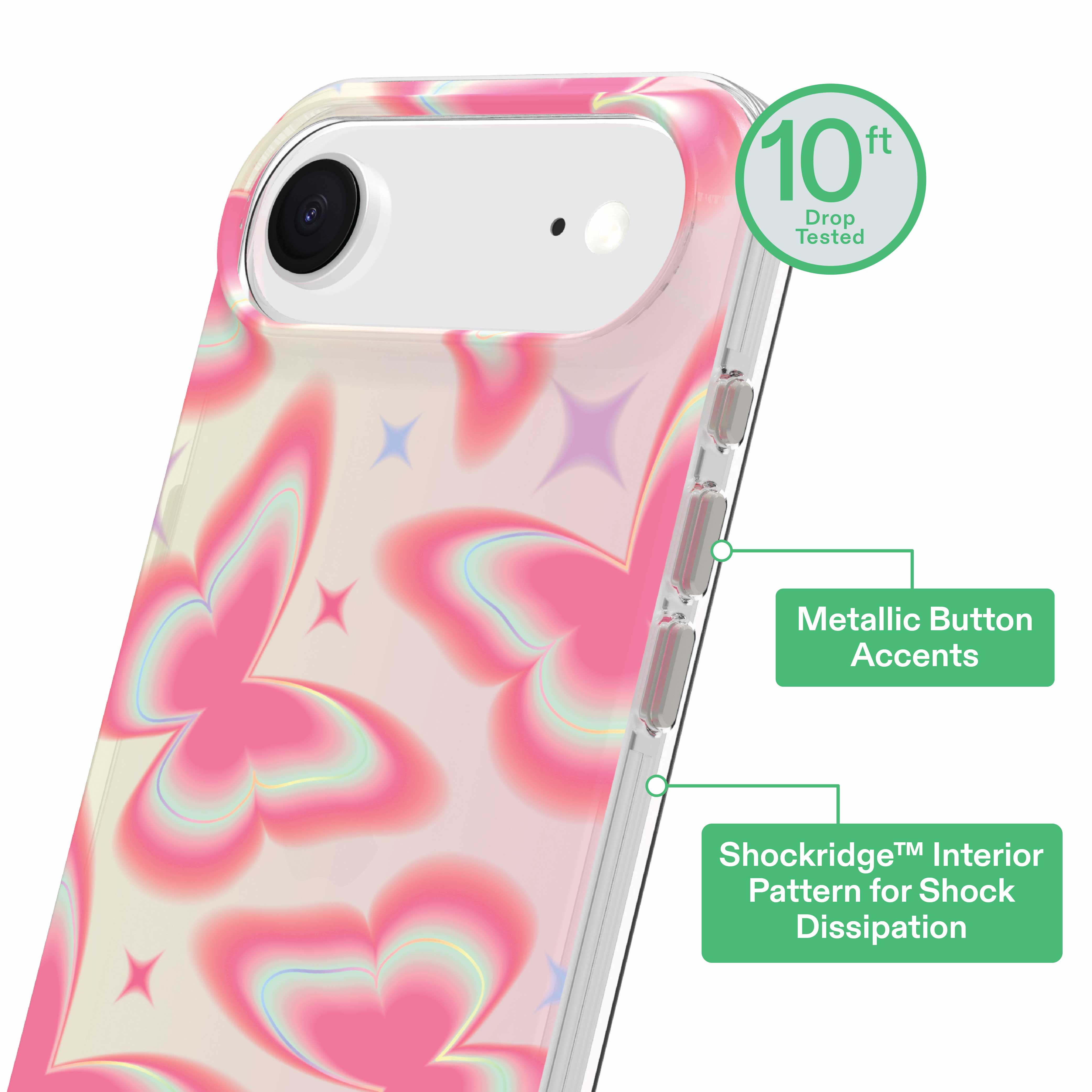 onn Retro Butterfly Phone Case for iPhone 17