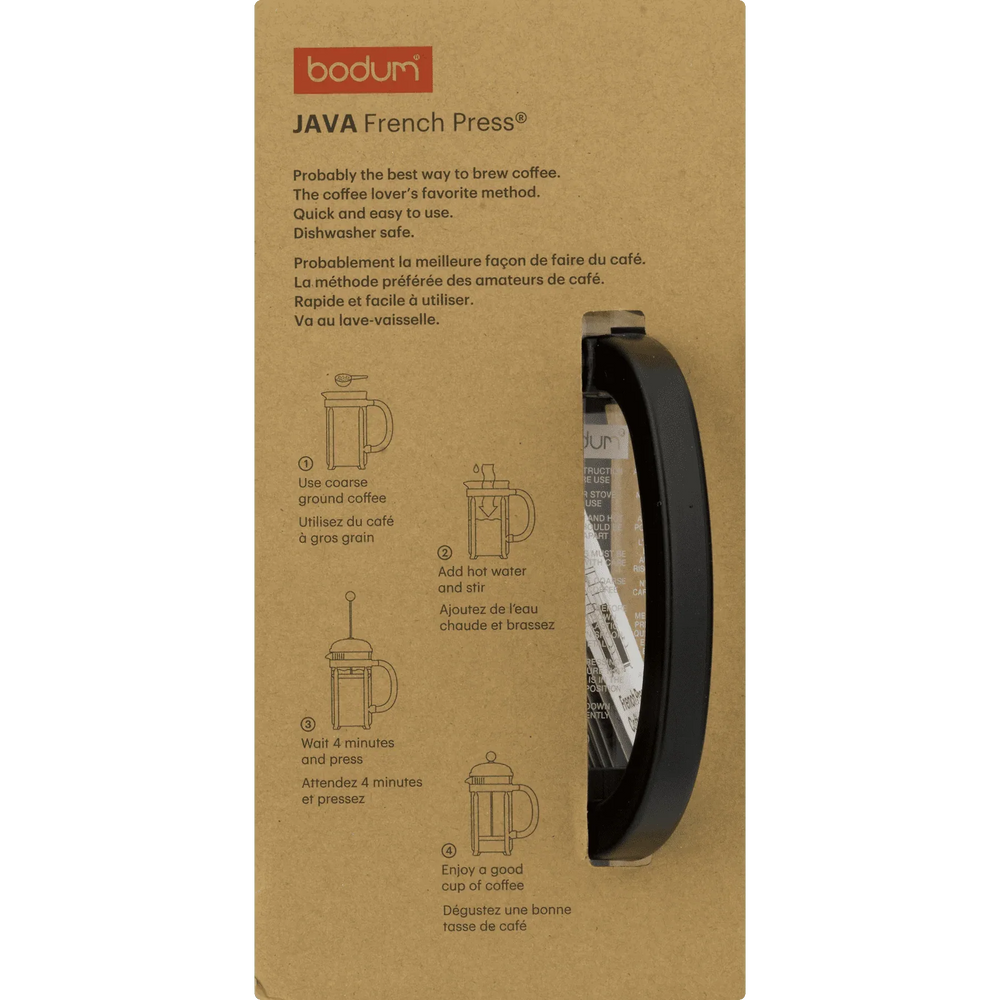 BODUM Java French Press Coffee Maker with Borosilicate Glass Carafe, 34 Ounce, Black - USA MEGA SHOP