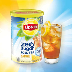 Lipton Zero Sugar Lemon Iced Tea Mix, Low Calorie Drink Powder, Makes 28 Quarts