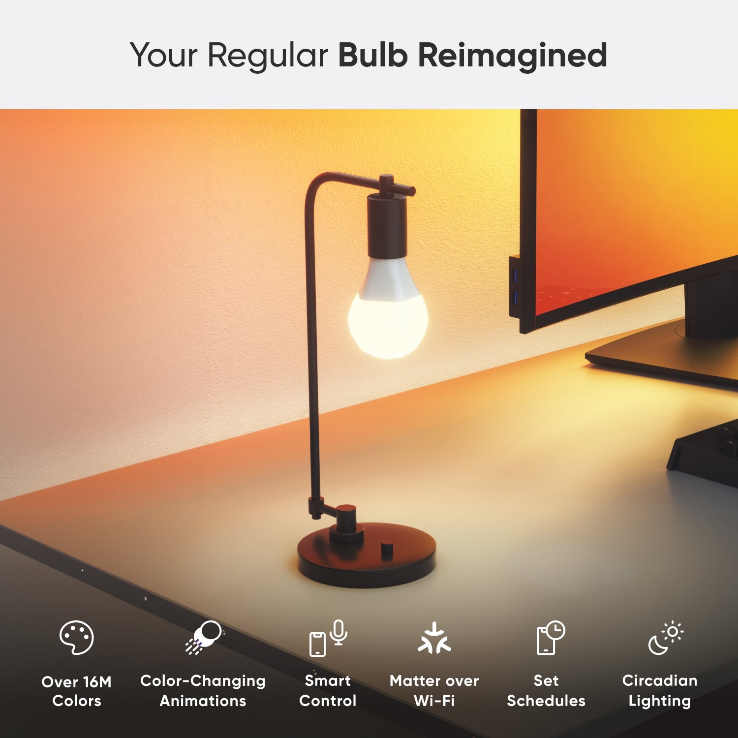 Nanoleaf Essentials Matter WiFi A19 LED Smart Bulb (3pk)