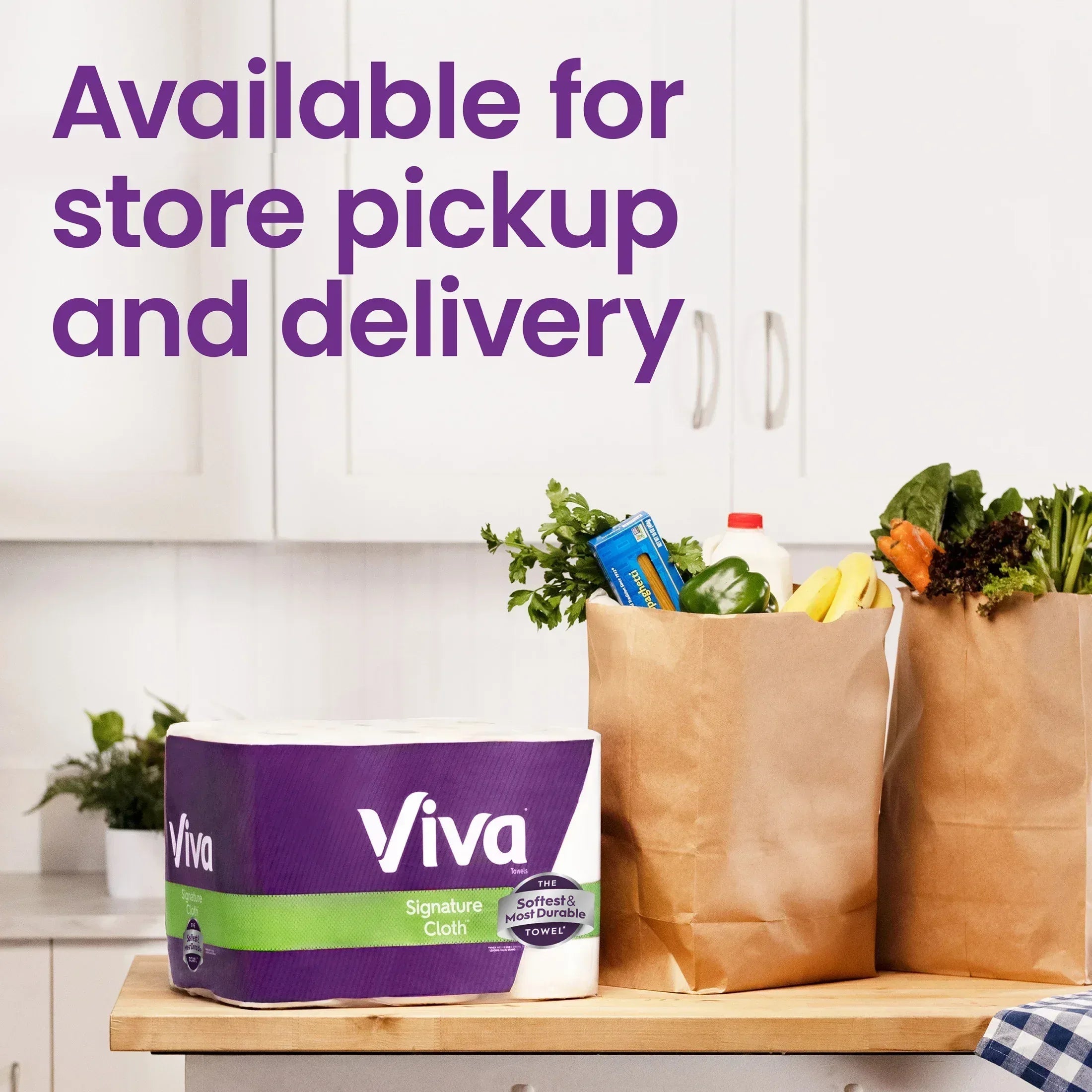 Viva Signature Cloth Paper Towels, 8 Triple Rolls, 129 Sheets per Roll