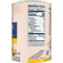 Yellow corn meal canister back with Nutrition Facts and ingredients panel