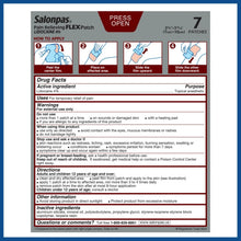 Patch Drug Facts panel for lidocaine 4% topical pain relief, warnings and directions