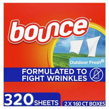 Bounce dryer sheet box, Outdoor Fresh scent, 320 sheets (2x160 ct)