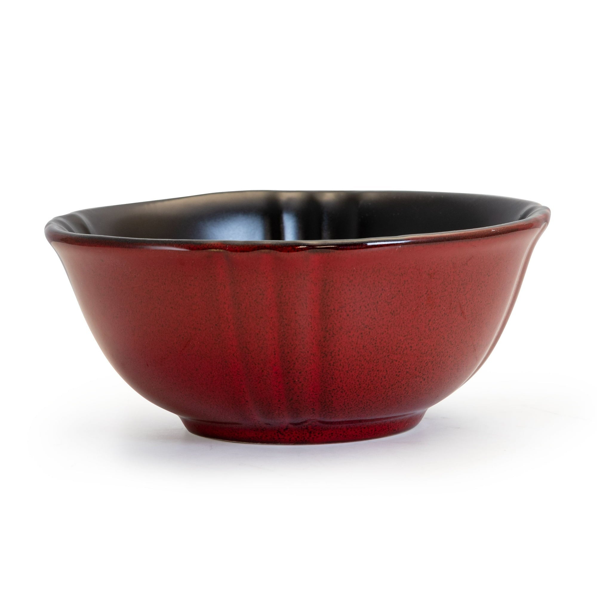 Elama Regency 16 Piece Stoneware Dinnerware Set in Red