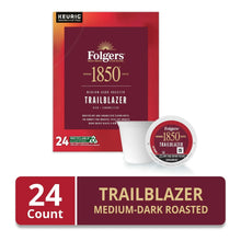 Keurig K-Cup pod box with Folgers 1850 Trailblazer pods, 24 count